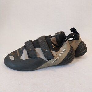 Mad Rock Climbing Shoes Mens US 10.5 EU 44 Gray Black Loop & Hook Organic Lining